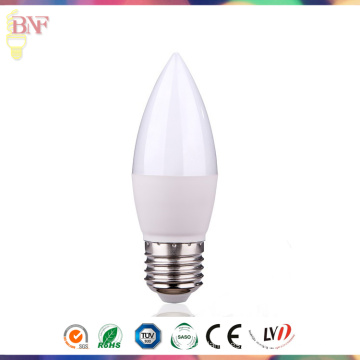 Luz directa de la fábrica LED C37 E27 / E14 / bulbo de la vela de Warmwhite para 3W / 5W7w / 9W